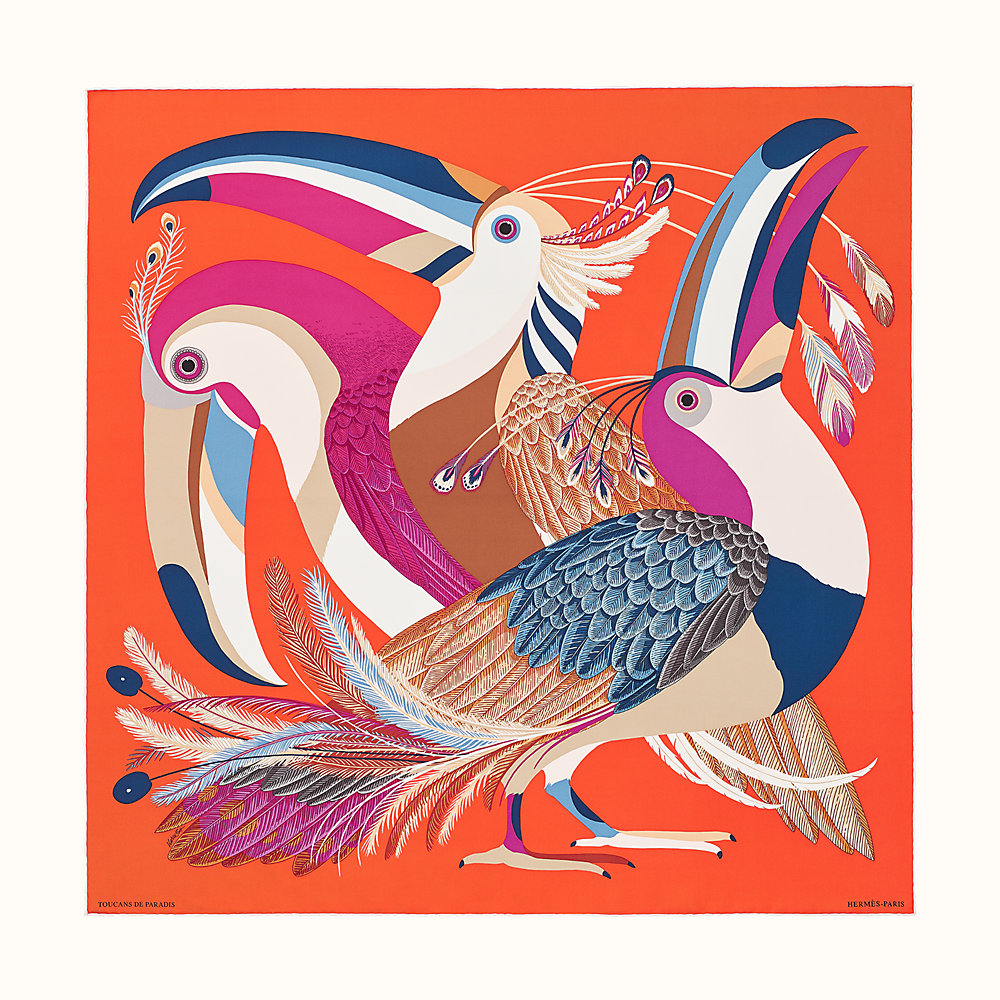Toucans de Paradis scarf 90 Hermès Australia
